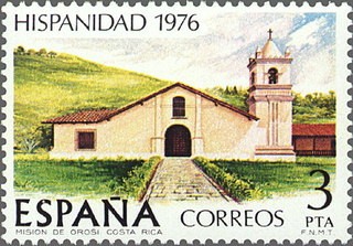 ESPAÑA 1976 2373 Sello Nuevo Serie Hispanidad. Costa Rica Mision de Orosi