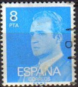 ESPAÑA 1977 2393 Sello Serie Basicas Rey Don Juan Carlos I 8p Usado