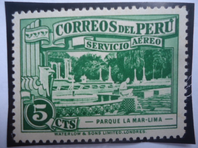 Parque La Mar-Lima - serie: Motivos del País - Correo Aéreo 1937.