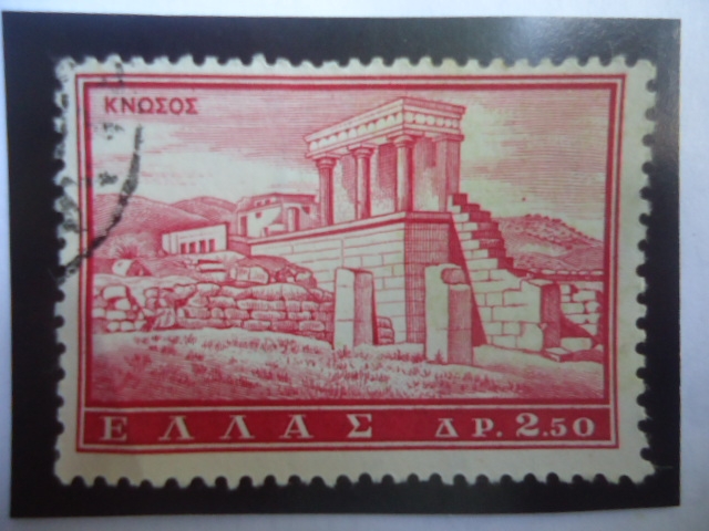 Ruinas del Palacio Knossos-Isla de Creta- Grecia (Palacio Minoico de Cnosos) - Sello de 2,50 dracma,