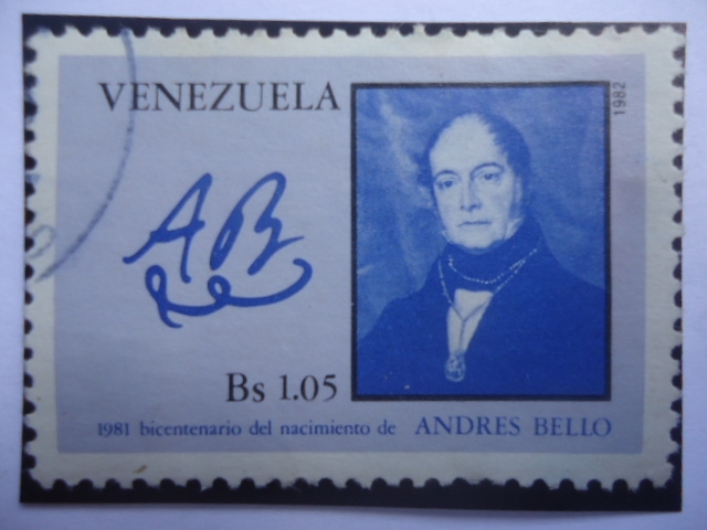 Andrés Bello (1781-1865) - Bicentenario de su Nacimiento (781-1981)- Firma-