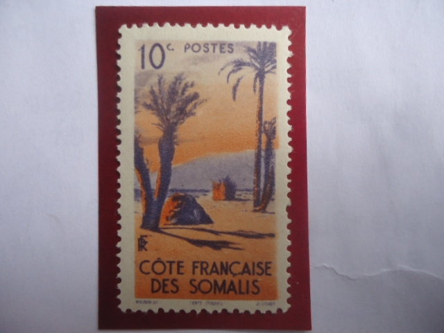 Somalilandia Francesa - Costa Francesas de Somalia- Sello de 10 Céntimos de CFA.