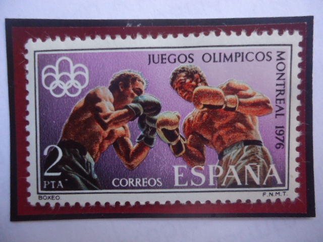 Ed:Es 2341- Juegos Olímpicos en Montreal 1976 - Boxeo - Emblema de los Juegos.