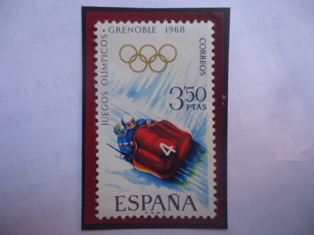 Ed:Es 1853- Juegos Olímpicos en Grenole 1968-Francia - Bobsleih-