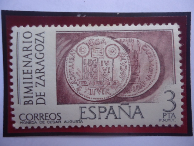 Ed:Es 2319 - Bimilenario de Zaragoza - Monedas de Cesar Augusta