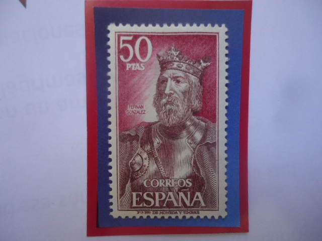 Ed:Es 2073- Conde Fernán González (923-970) - Conde de Castilla,Burgos, 