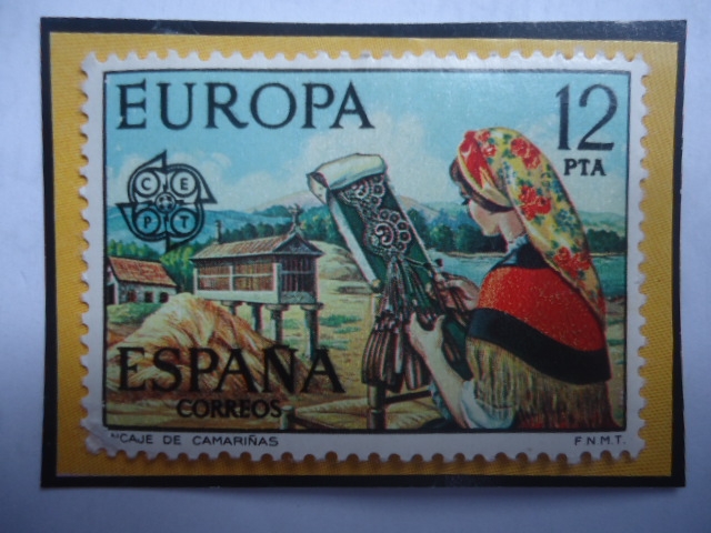 Ed:Es 2317- Europa- C.E.P.T. - Encajes de Camariñas - Serie: Europa (C.E.P.T.) 1976- Confecciones de