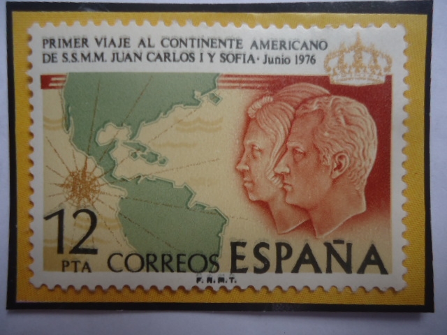 Ed:Es 2333- Prmier Viaje al Continente Américano de S.S.M.M Juan Carlos I y Sofía-Junio 1976.
