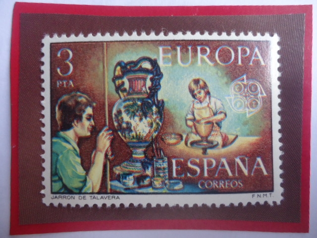 Ed:Es 2316- Europa (C.E.P-T.)-Artesanía Española- Alfarería-Talavera-Ceramista y Pintor.