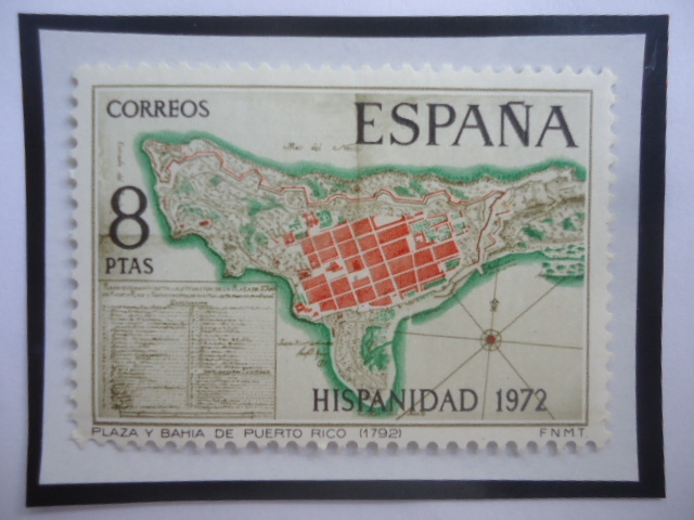 Ed:Es 2110 - Hispanidad 1972 - Plaza y Bahía de Puerto Rico.
