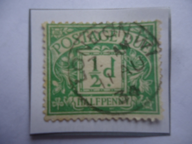 Postage Due - Serie King George VI - Sello de 1/2 d-Half Penny. Año 1938 