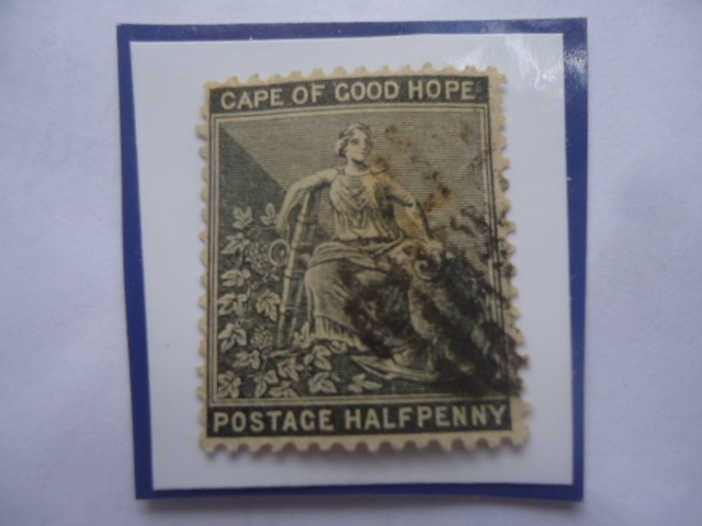 Cape of Good Hape- Cabo de Buena Esperanza- Alegoría de la Esperanza- Valor:Half Penny.