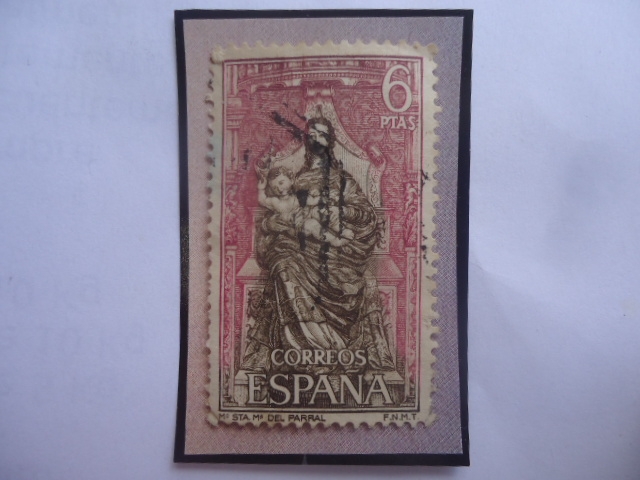 Ed:Es 1890- Monasterio Santa María del Parral-Segovia - Estatua de la Virgen y el Niño- serie:Monast