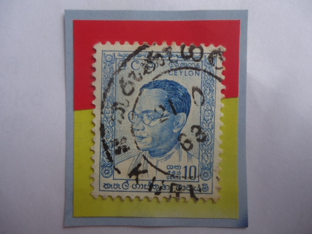 Ceilán-Der. Salomón West Ridgeway Dias Bandaranaike (1899-1959)- Conmemoración del Primer Ministro.