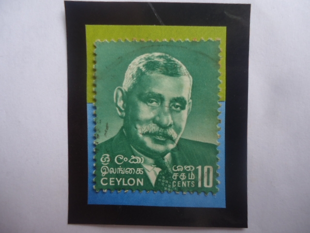 Ceilán- Dudley Shelton Senanayake (1911/73)- Primer Ministro de Sri_Lank - Serie 1964-1972.