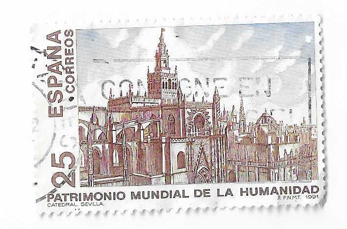 Edifil 3149. Patrimonio mundial  de la humanidad. Catedral de Sevilla