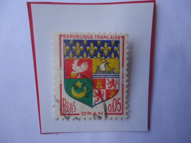 ORAN-(Argelia)- Escudo de Armas de Orán (Argelia Francesa)-Periodo Colonial.