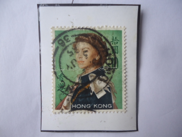 Queen Elizabeth II - Serie 1962-1972 - Sello de 10HK$-Dólar de Hong Kong.