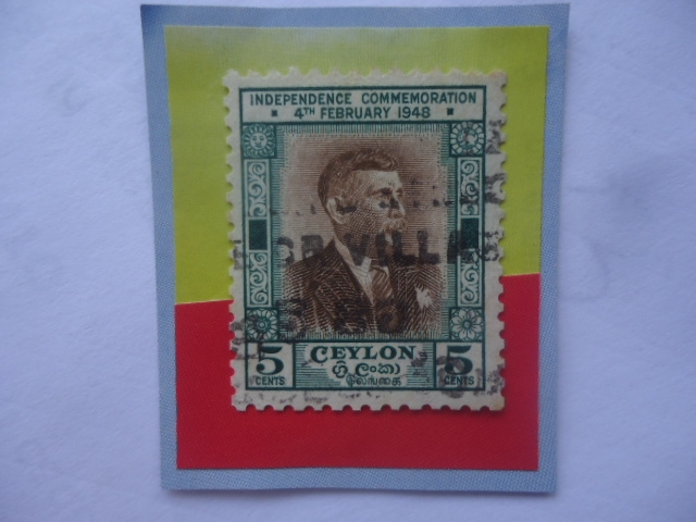 Don Stephen Senanayake (1884-1952)-Conm.de la Indep.4-02-1948 -Primer Ministro Ceilandés.