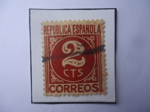 Ed:Es 731 - Números - 2 CTS en Circulo Colorado y Inscripción Rep. Española.