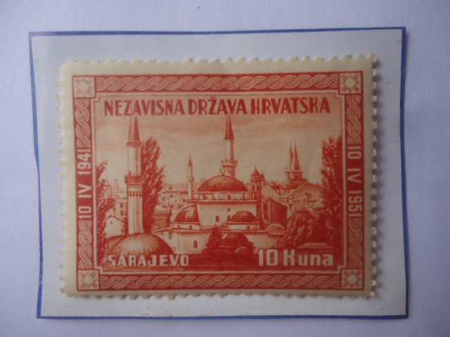 Croacia, Estado Independiente-Sarajevo (Capital de Bosnia y Herzegovina)-Sellos emitidos en Montev