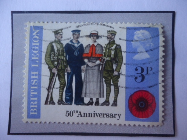 British Legion- 50 Aniversario de la Legión Británica (1921/71)- Militares y Enfermeras