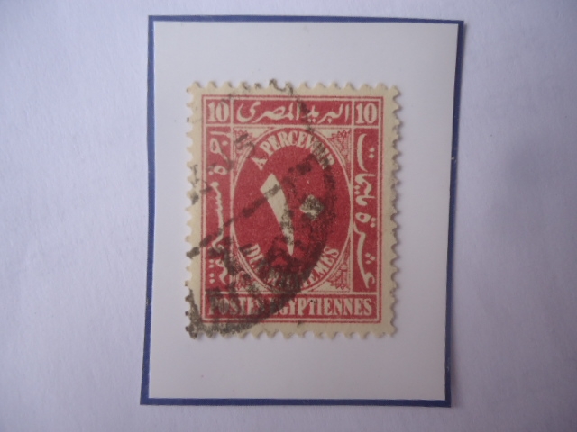 Postage Due - Serie: Postage Due 1884-1965- sello de 10 Millieme Egipcio, año 1962.