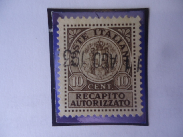 Recapito Autorizzato- Entrega Autorizada- Sello de 10 Céntimo Italiano, Año 1930