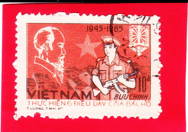 Perfil de Ho Chi Minh y policía