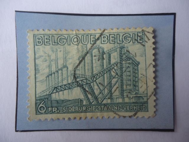 Sidérurgie.Staalniijverheid - Acerías- Sello de 6 Franco Belga, Año 1948- 