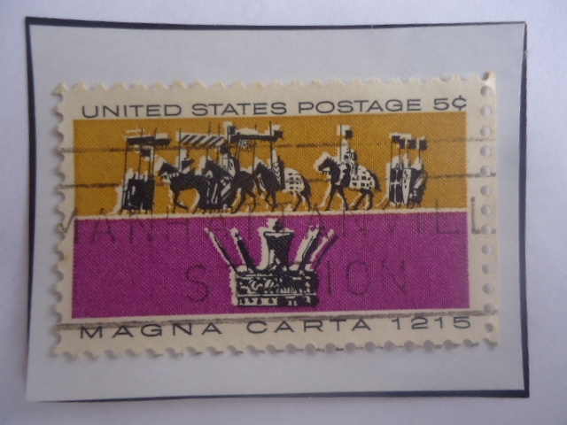 Carta Magna (año1215)-de Juan I de Inglaterra y el Arzobispo Langton - 750 Aniversario (1215-1963)