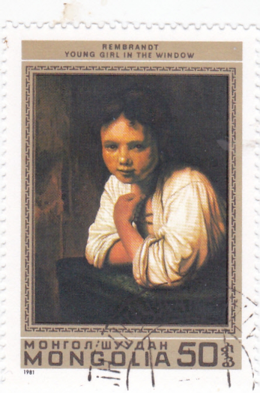 PINTURA-Joven en la ventana- Rembrandt