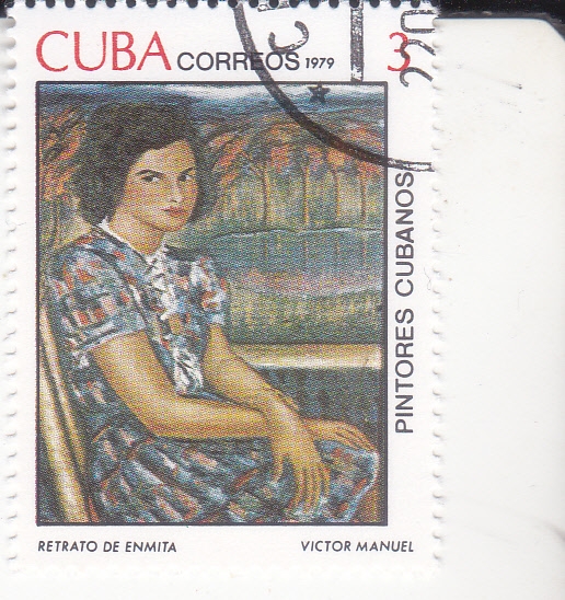 PINTORES CUBANOS-retrato de Enmita