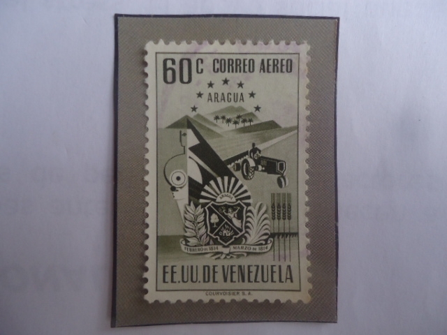 EE.UU. de venezuela - Escudo de Armas del Estado Aragua.