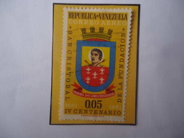 IV Centenario de la Fundación San Cristóbal (1561-1961) - Emblema. 