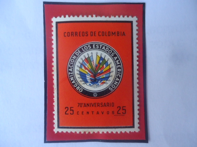 70° Aniversario- OEA- Organización de los estados Americanos - Banderas de los Países.