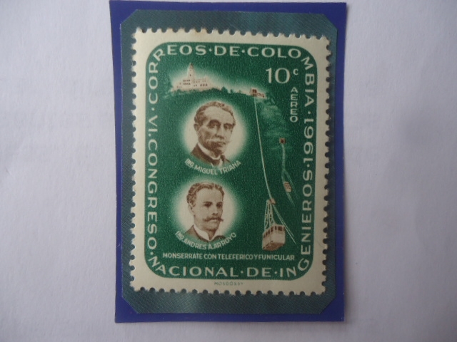 VI Congreso Nacional de Ingenieros 1961-Monserrate con Teleférico y Funicular