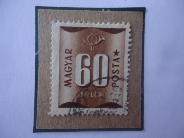 Postage Due - Números- Sello de 60 Fillér Húngaro, Año 1951