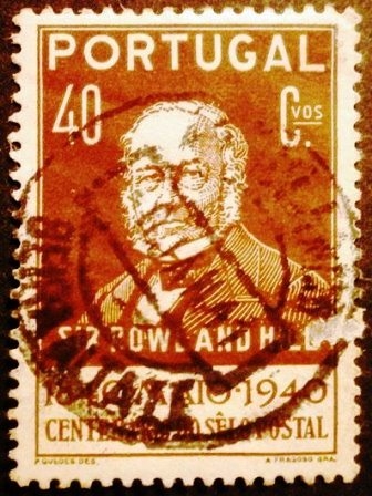 Centenario sello postal. Sir Rowland Hill 