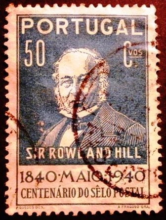 Centenario sello postal. Sir Rowland Hill