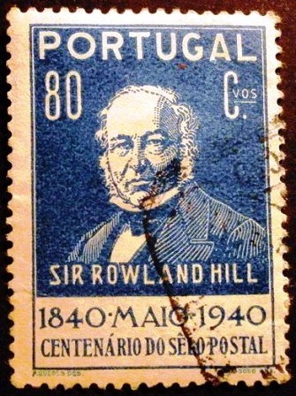 Centenario sello postal. Sir Rowland Hill