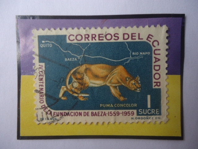 Puma Concolor - IV Centenario de la Fundación de Baeza (15579-1959)Por el Español Gil Ramírez Dávalo
