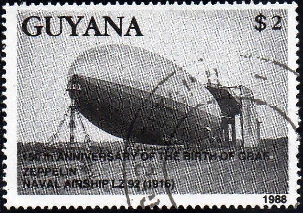 150 aniversario del nacimiento de Zeppelin, dirigible naval LZ 92, 1916