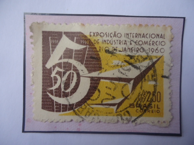 Exposición Nacional de Industria y Comercio -Río de Janeiro 1960-Emblema de la Exposición- Sello de 