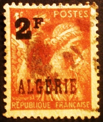Argelia Francesa. Iris, sobrecargado “ALGERIE” 