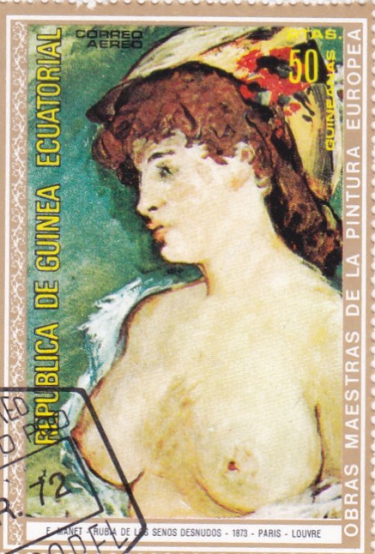 PINTURA-RUBIA DE LOS SENOS DESNUDOS