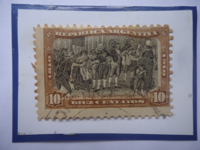 Antonio Beruti (1772-1841) y Domingo French (1774-1825) Repartiendo Divisas-Centenario de la Republi