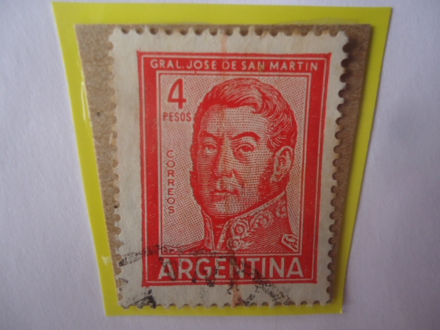 General José francisco de San Martín (1778-1850)- Serie: Personalidades- Sello de 4 m$n peso argenti