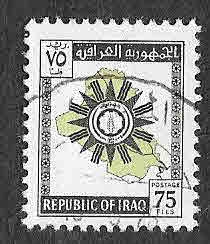 328 - Mapa y Emblema de la República de IraK