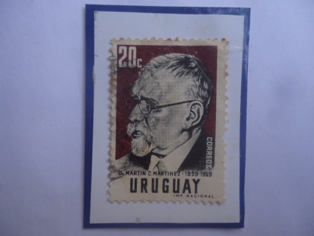 Dr. Martín Casimiro Martínez (1859-1959)- Abogado y Político Uruguayo-Sello de 20 Céntimos,año 1959.